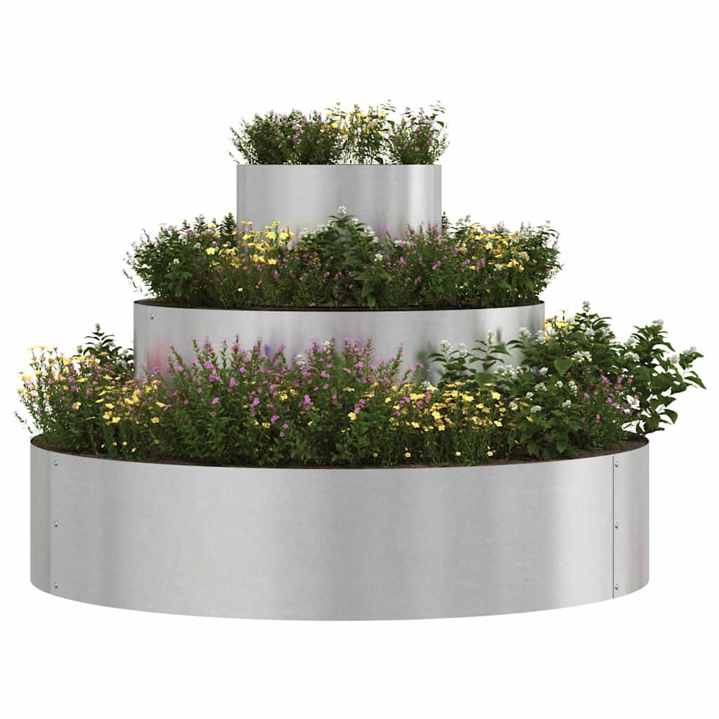 Gartenblumentopf Silber 90 x 90 x 20 cm Edelstahl